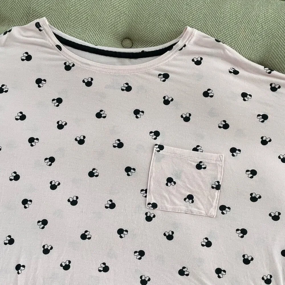 Disney Minnie Mouse Short Pajama Set Pink XXL - Picture 6 of 9
